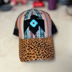 Tribal and Leopard Print Cap